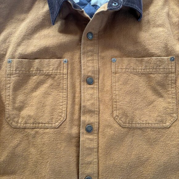 LL‎ Bean Signature Slim Fit Camo Quilted Hunting Heavy Flannel Shacket Mens XLR - Picture 5 of 9